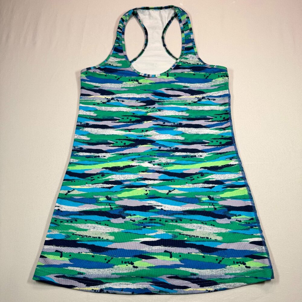 Lululemon Cool Racerback Tank 6 Brush Strokes Print